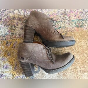 BORN leather booties with heel sz 8.5